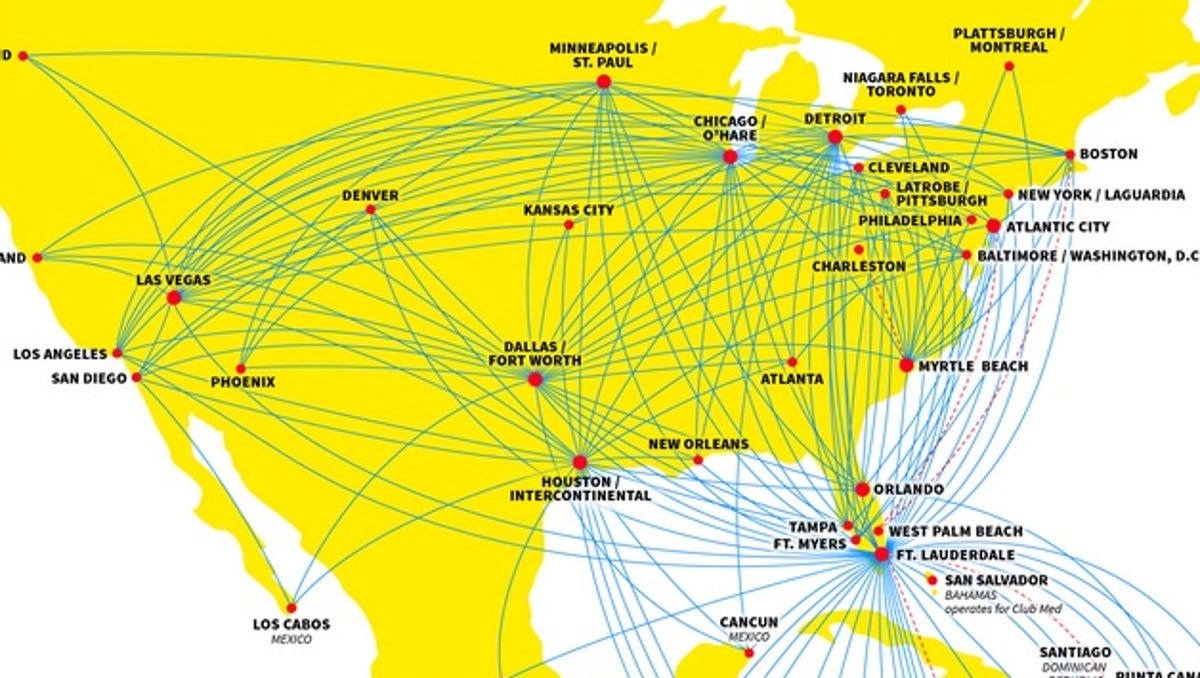Spirit Airlines Map Of Flights