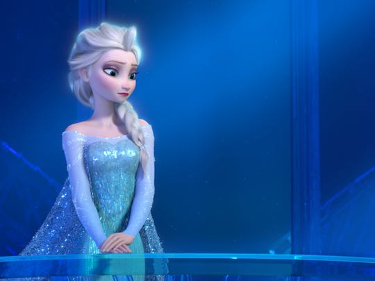 This image provided by Disney shows a teenage Elsa