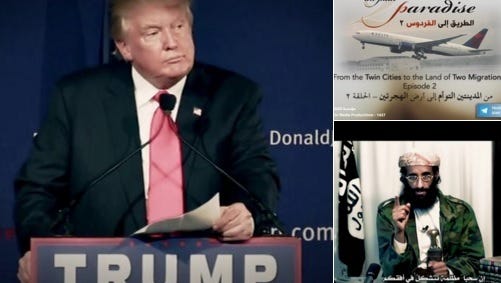 A recruitment video purportedly from the Al-Qaeda linked group al-Shabab includes a clip of GOP presidential candidate Donald Trump's remarks on a ban on Muslims.
