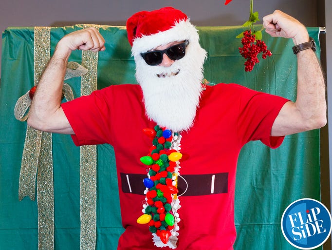 Photobooth portraits bring Christmas to July at the