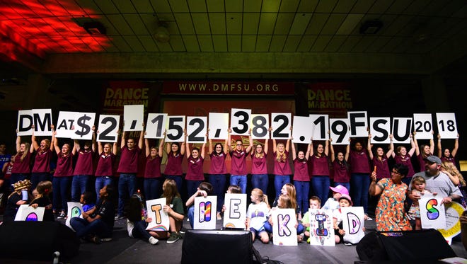 Dance Marathon at Florida State University surpassed their goal of $2 million, by raising $2,152,382.19 for the Children?s Miracle Network.
 Andrew Salinero/FSView
