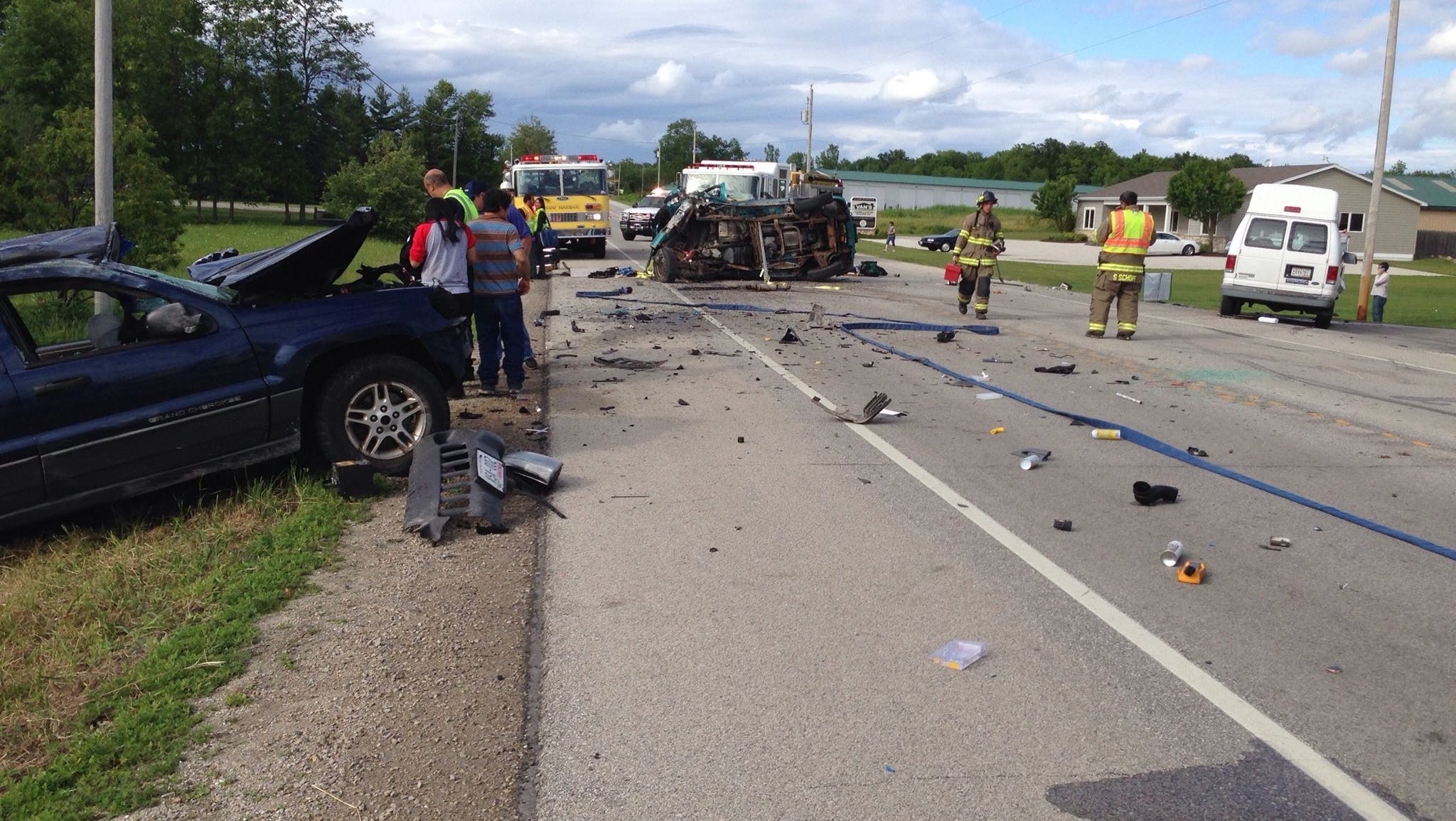 Four injured in multiple car accident near Egg Harbor