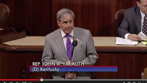 Rep. John Yarmuth speaking on the U.S. House floor against display of the Confederate battle flag in national parks.