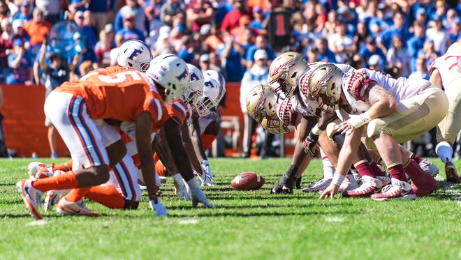 The Florida State Seminoles and Florida Gators met in Gainesville for the annual Sunshine Showdown. The Seminoles defeated the Gators 38-22 for the fifth year in a row.