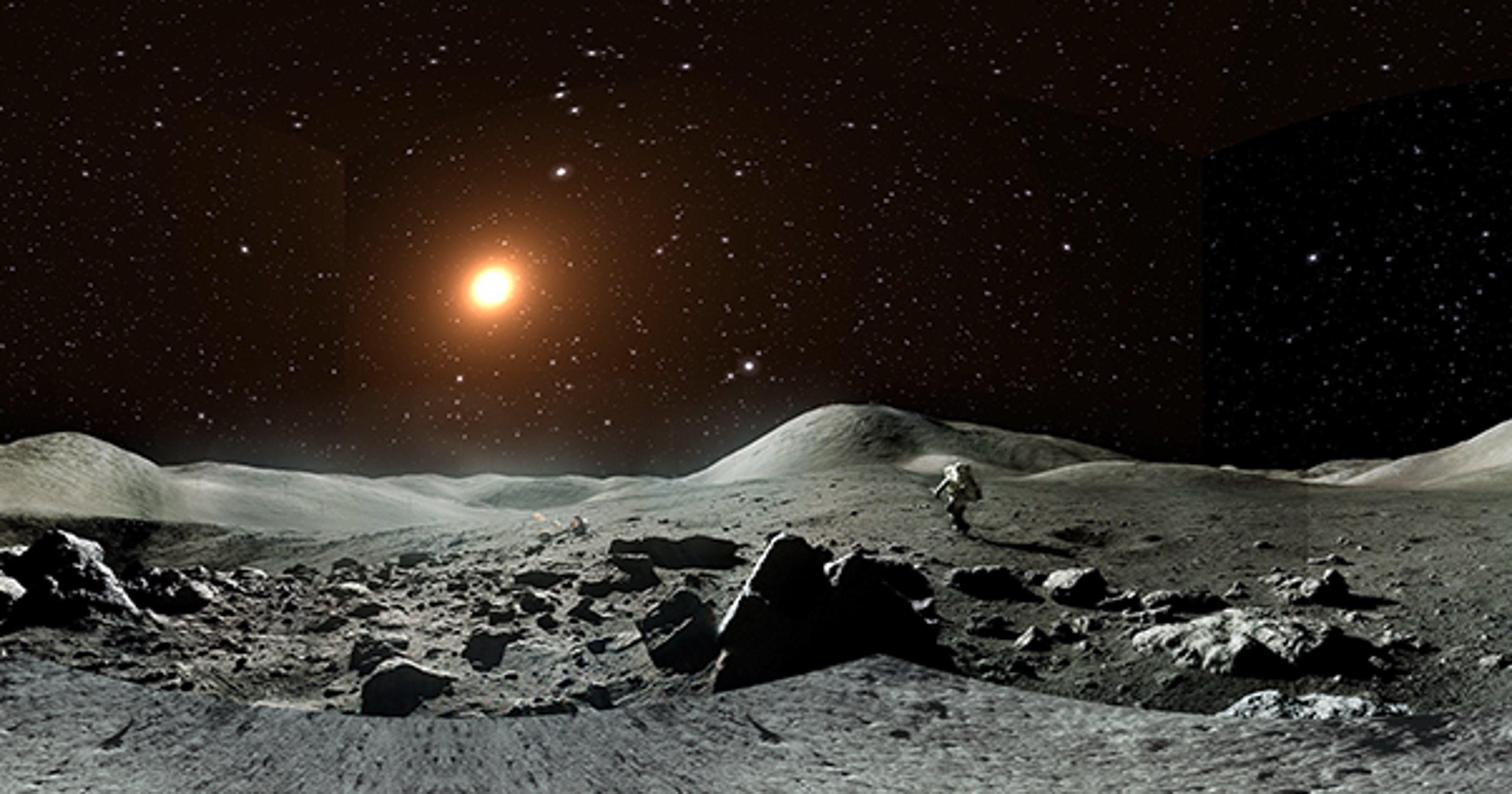 Thanks, NASA! We made a virtual reality moon walk with your awesome pics