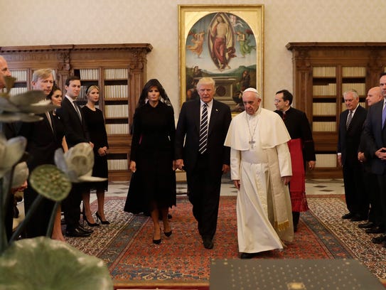 Pope Francis meets with President Donald Trump and
