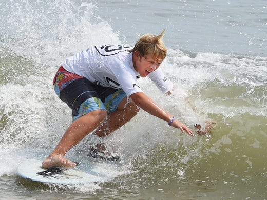 Timmy Vitella compete's in the Boy's Division as Dewey Beach was the site of the Zap Amateur Skimboarding World Championships held on Saturday & Sunday August 9th and 10th with over 200 competitors from around the world competing in several divisions for the honors.