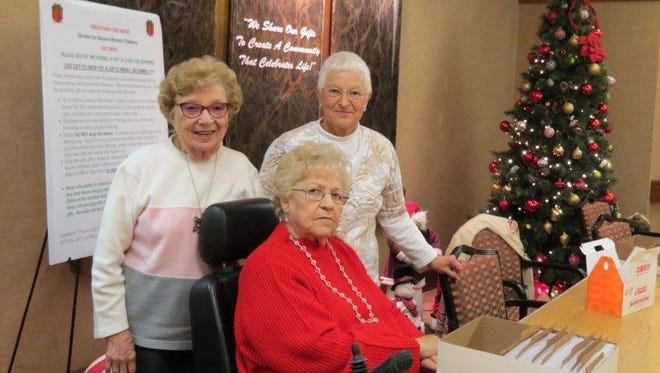 From left, Cedar Crest residents Rita Cohen, Arlene Benzenhoefer, and Eileen Ziegler at the Staff Appreciation Celebration.