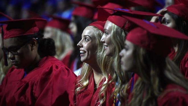 Reno High School celebrates its graduation ceremony at Lawlor Events Center in Reno on June 13, 2017.