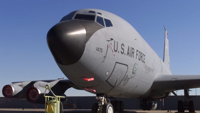 When the F-16s run low on fuel KC-135 Stratotankers from the 161st Air Refueling Wing at Phoenix Sky Harbor International Airport will gas them up.