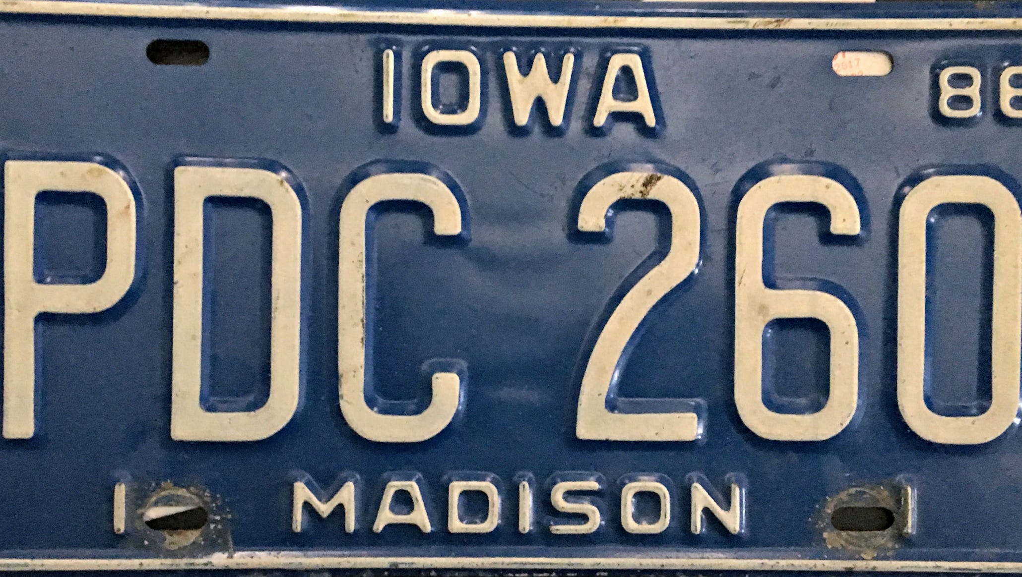 1990s IOWA Natural Resources Sample License Plate 