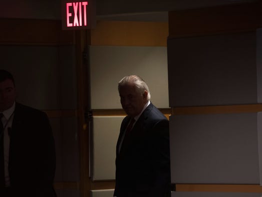 Rex Tillerson, outgoing US Secretary of State arrives