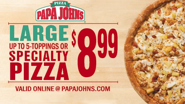 Coupon papa johns online