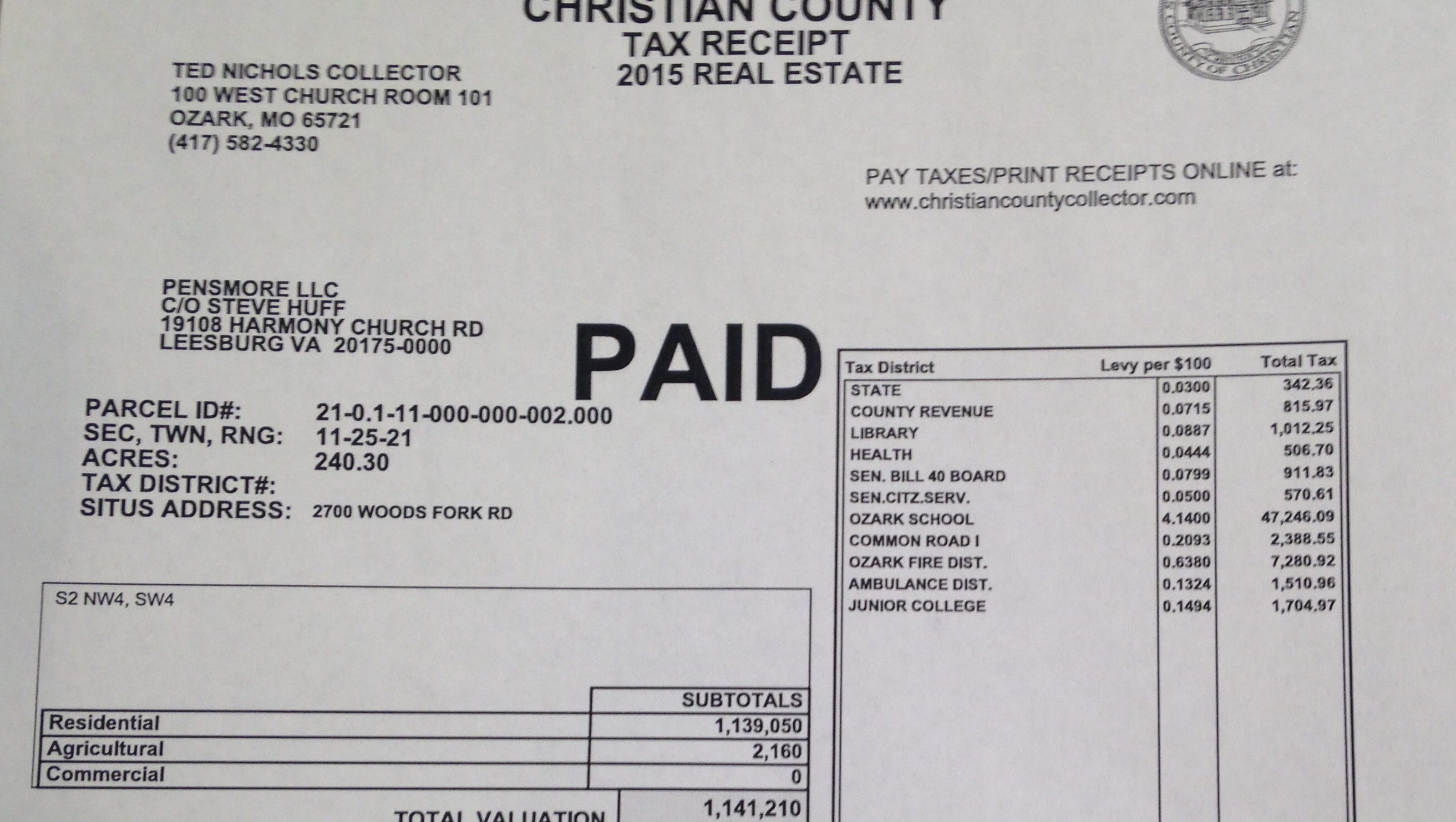 Answer Man How Big Is Tax Bill For Pensmore Mansion