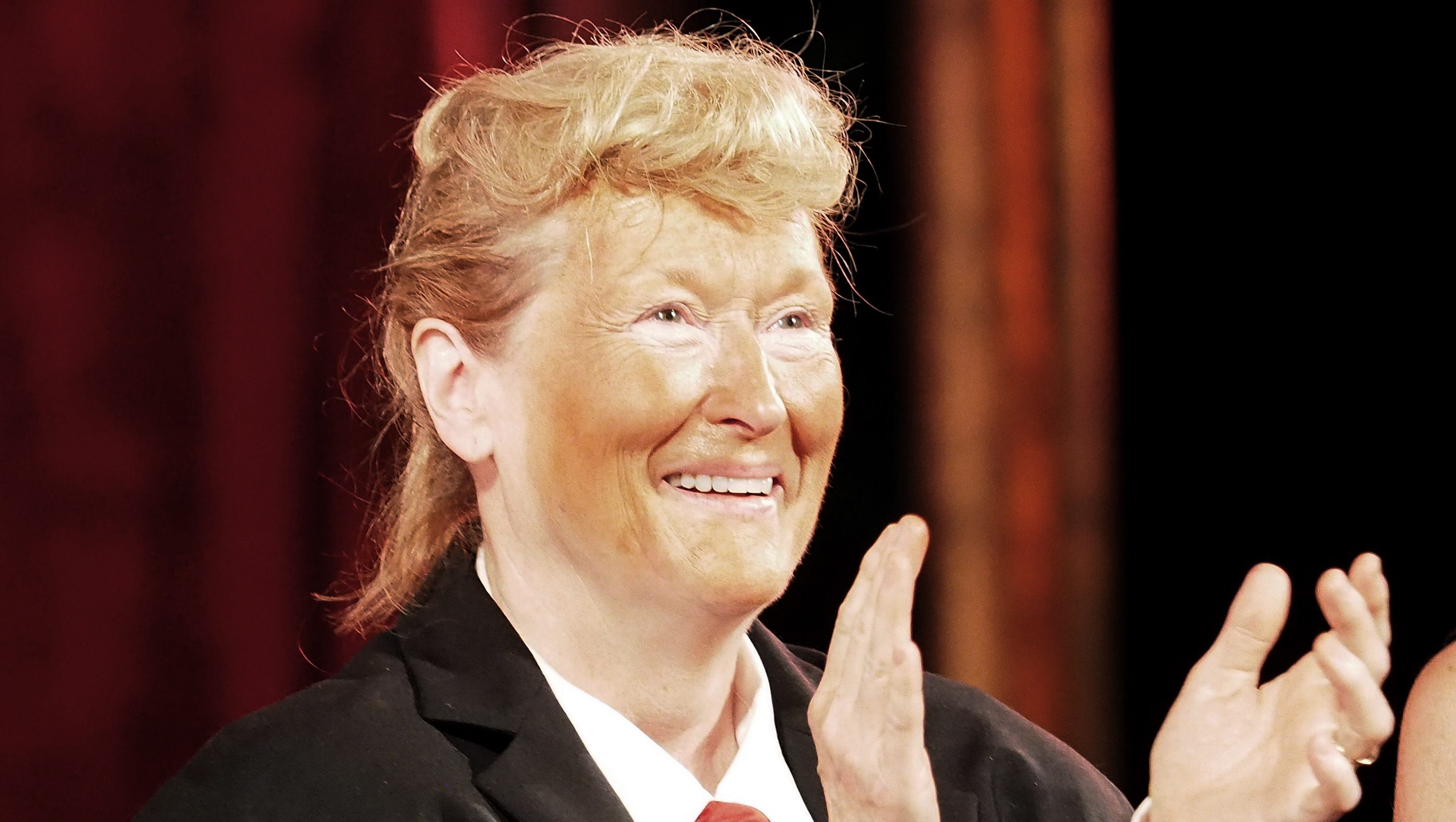 This Is What Meryl Streep Looks Like Dressed As Donald Trump