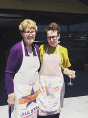 Janna DeVylder of Sydney, Australia, right, poses with her mom, Shirley Hicks. DeVylder grew up in Council Bluffs, Iowa, where her mom taught for 44 years at the Iowa School for the Deaf.