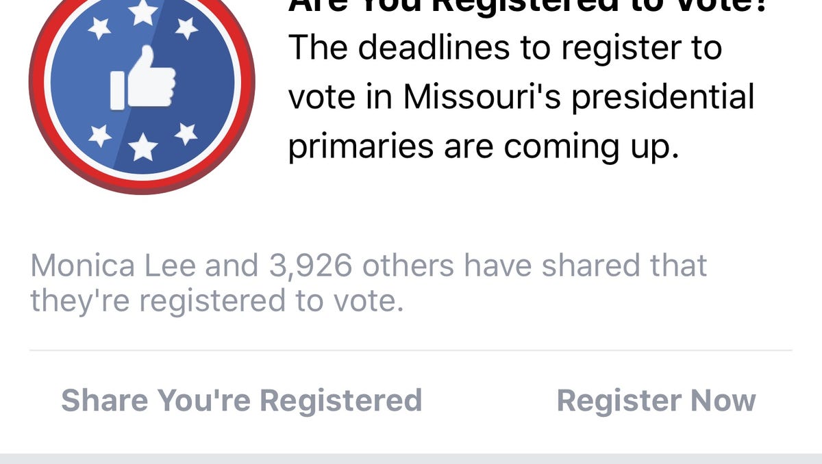 Facebook Wants You To Know Deadline To Register To Vote In