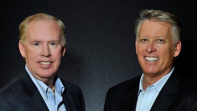 Rich Johnson, left, and Brian Gooding, right, are opening a Windermere Home and Estates office on El Paseo this week.