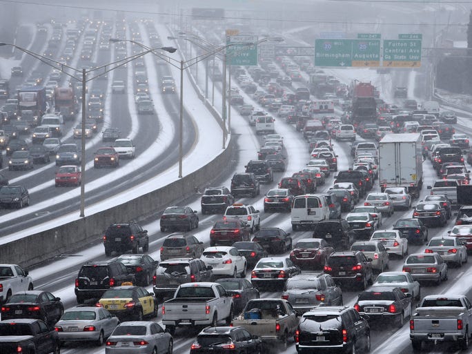 Atlanta snowstorm 10 gripping photos