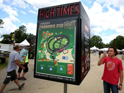 A map of the grounds at the High Times Cannabis Cup