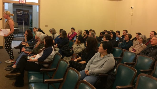 A crowd gathers at a Monday, March 27, Glen Ridge Borough Council meeting to discuss a sanctuary city status for the municipality.