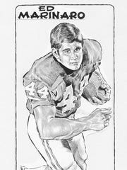 A McGill drawing of Ed Marinaro in 1975. Marinaro,