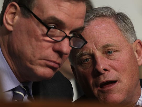 Senate Intelligence Chairman Richard Burr talks to