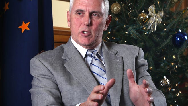 Gov. Mike Pence discussed which thinkers and people he has known who have influenced him the most during an interview with The Indianapolis Star in his Statehouse office Dec. 19.