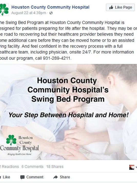 Swing Beds Reduce Travel Of Families To Visit Hospitalize