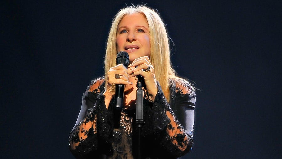 Barbra Streisand performs onstage during the 'Barbra: