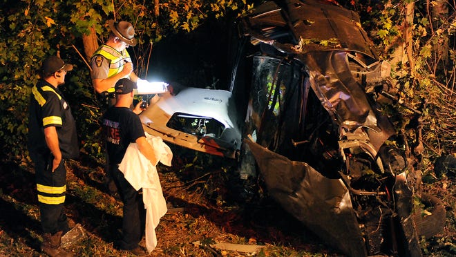 Several crews responded Thursday to the scene of a rollover crash on Ohio 13 near Dawes Arboretum.