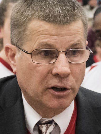 Susquehannock girls' basketball coach Dave Schreiner