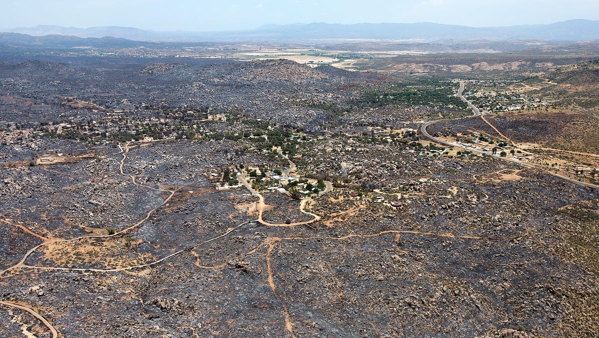 Yarnell Hill Fire Aerial photos of scene