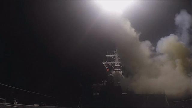 Raw: U.S. Navy launches cruise missiles in Syria attack