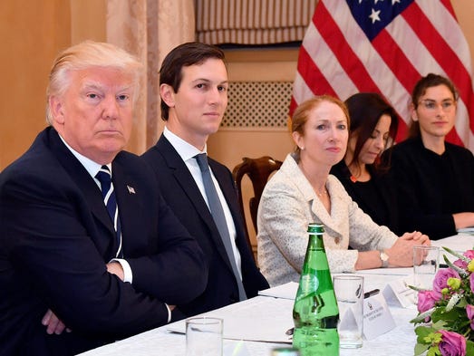 President Trump and Kushner attend a meeting with Italian