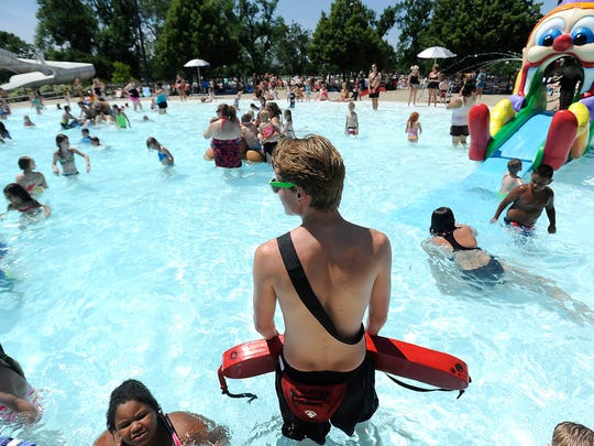 Austin Goldhammer is a lifeguard at Terrace Park Family