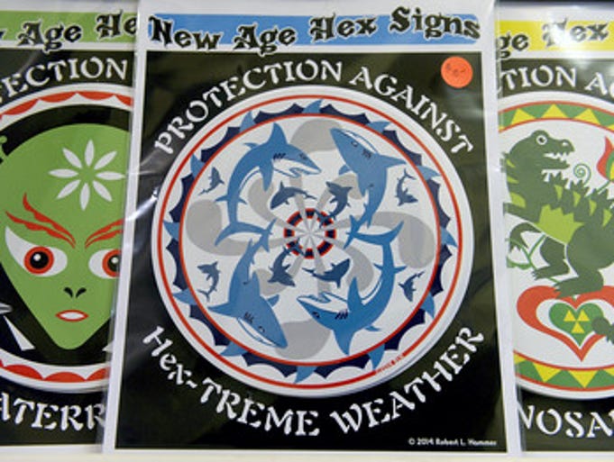 "These \"New Age Hex Signs\" among the many items on