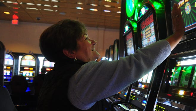 Hilda Blood of Fenwick Island was having good luck playing slots at the Casino at Ocean Downs in this file photo. She and her husband Art visit the casino about once a month.