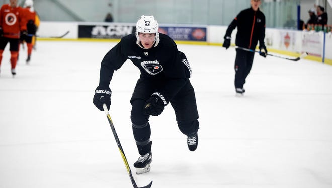 Travis Sanheim made the Flyers' final roster after one year with the Lehigh Valley Phantoms.