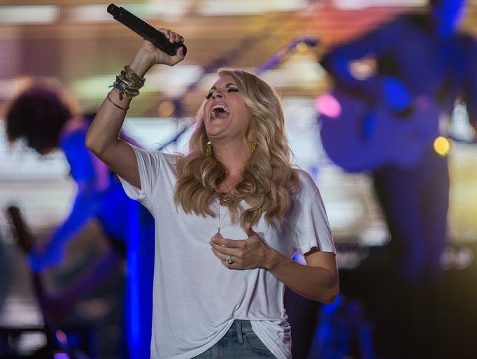 Carrie Underwood performs at the Iowa State Fair Grandstand