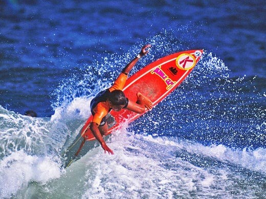 This photo of Kelly Slater was taken in 1982 when he