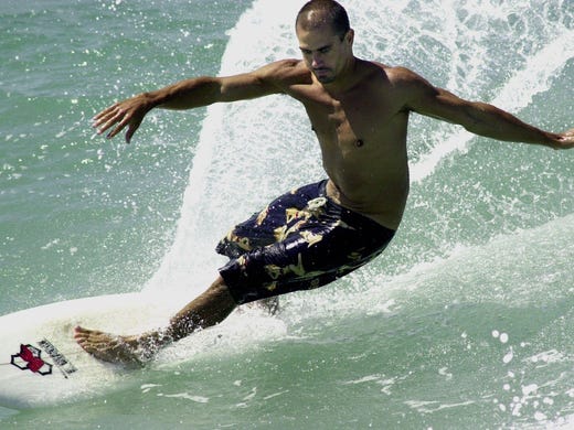 Kelly Slater of Cocoa Beach, an 11-time world champion,