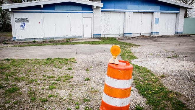 The city plans to demolish a former Marathon gas station on W. Jackson Street near Kilgore Avenue. 