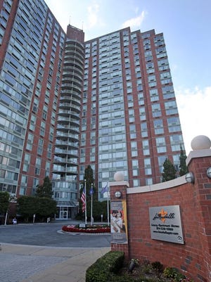 La Rochelle, a 25-story luxury apartment tower at 255 Huguenot St., sold to Boston-based DSF Group for $149 million.