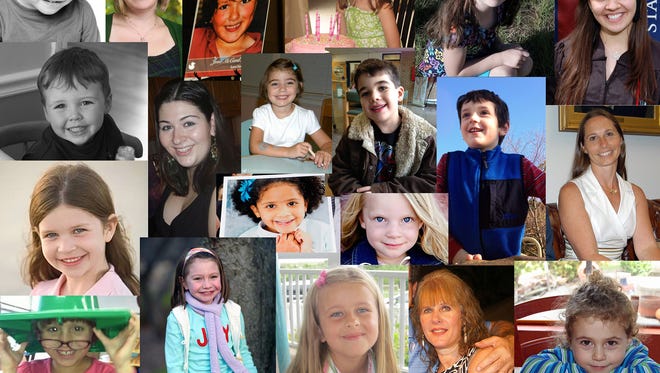 Some of the victims of the Sandy Hook Elementary School shooting from Dec 14, 2012.