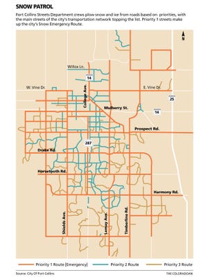 Fort Collins snow plow routes