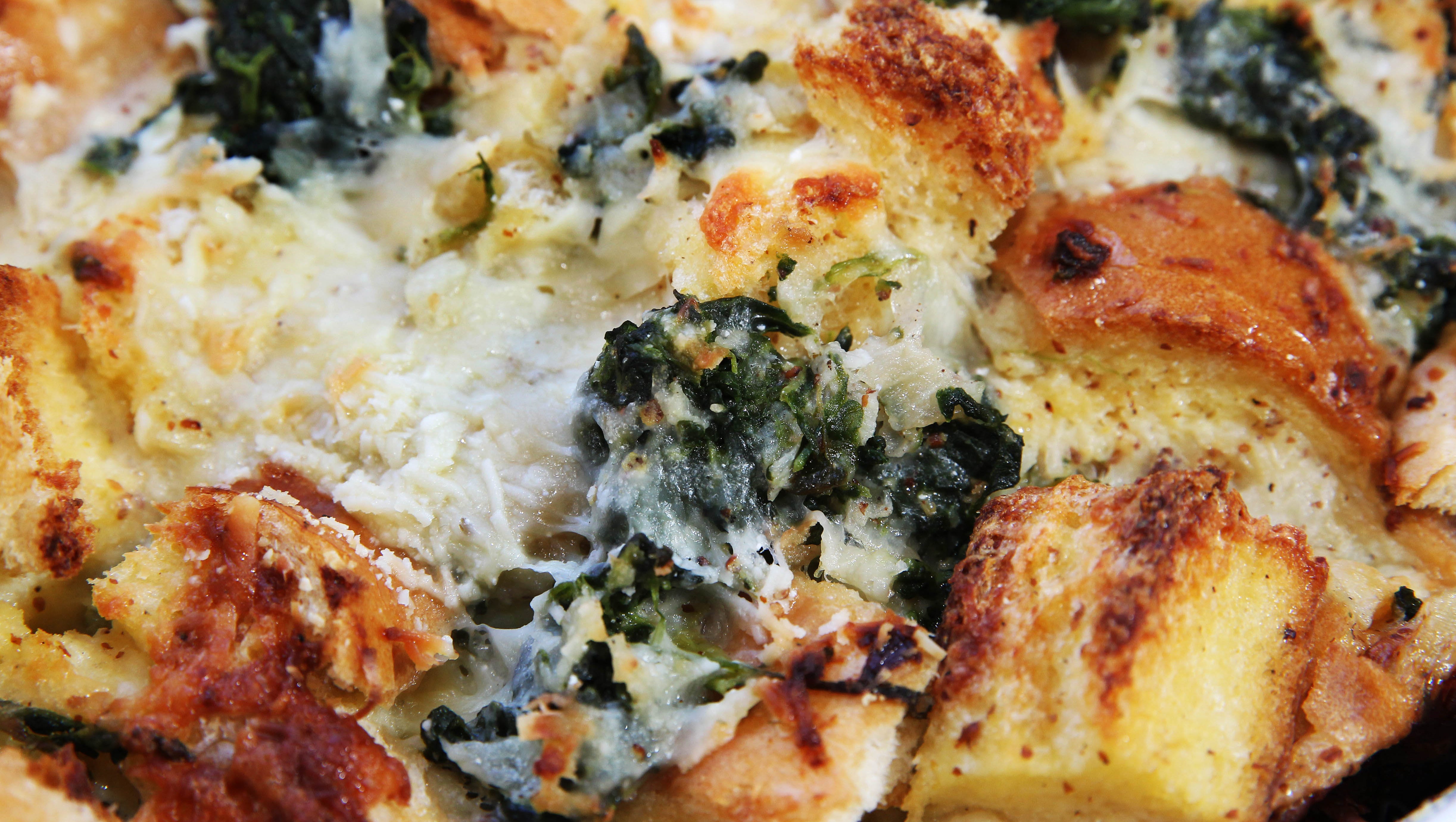 Spinach And Cheese Strata