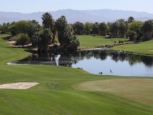 The ninth hole of the Firecliff course at Desert Willow