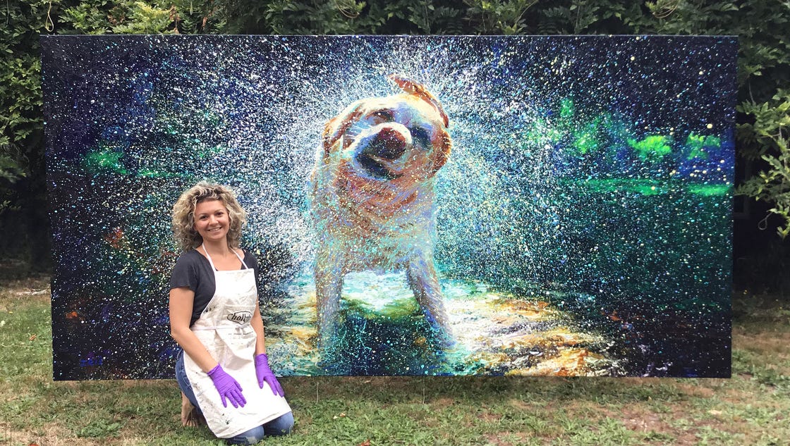 Pictures For Painting For Adults Grown up finger painting Artist creates stunning images