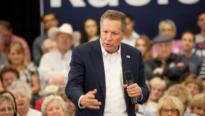 Presidential candidate Gov. John Kasich holds a rally in St. George Saturday, March 19, 2016.